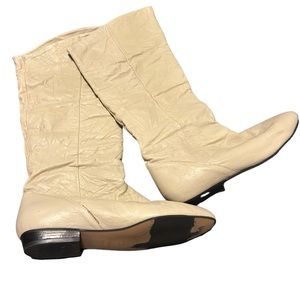 L.J. Simone vintage beige Leather Boots Size 7